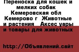 Переноска для кошек и мелких собак - Кемеровская обл., Кемерово г. Животные и растения » Аксесcуары и товары для животных   